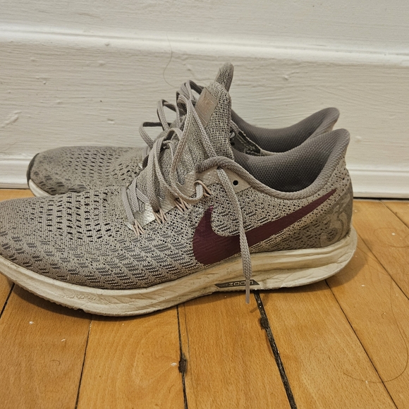 Nike Shoes - Nike Women's Taupe and Burgundy Athletic Shoes
